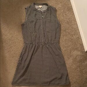 Merona Black and White Geometric Midi Dress